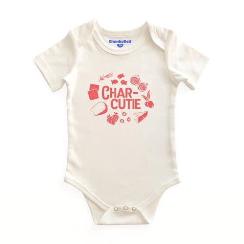 Chunky Deli Char-cutie Cotton Short Sleeve Bodysuit | Gender Neutral Foodie Baby Jumper, Pregnancy Announcement, Housewarming