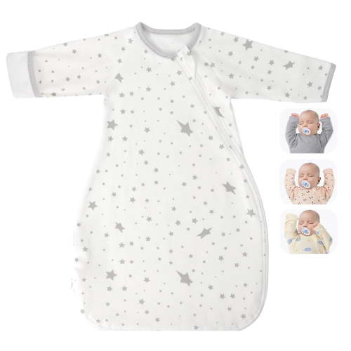 Transitional Swaddle Sack with Arms Up & Sleeves, Mitten Cuffs, 2-Way Zipper, Sleep Sacks Blanket for Newborns - Calms Startle Reflex, Newborns Baby Boys & Girls Sleep Bag