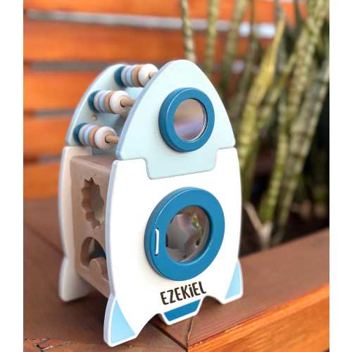 SALE! Personalized Name Rocket Toy Engraved 1 Year Old Birthday Gift Toddler Toy Baby Boy Gift for 1st Birthday Custom Gift