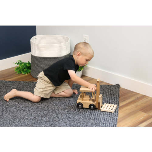 Wooden Forklift Truck Toy – AmishToyBox.com