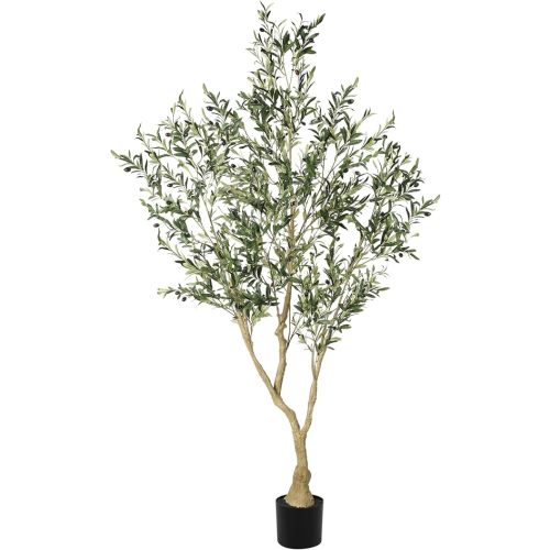Olive Trees Artificial Indoor 7ft, Large Branches, Lifelike Fruits