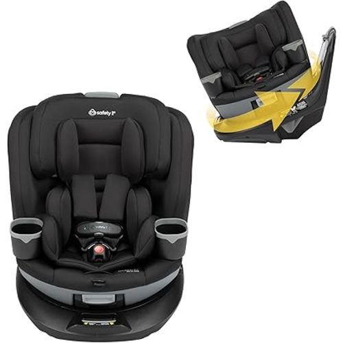 Safety 1st Turn and Go 360° DLX Rotating All-in-One Convertible Car Seat, 10 Years of Use, Rear-Facing to Booster, Effortless Recline, SecureTech™ Magnetic Chest Clip - Hexagon Horizon