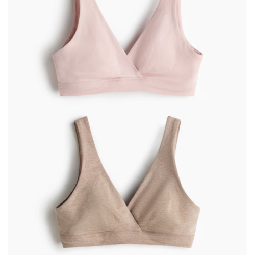 MAMA 2-PACK COTTON NURSING BRAS
