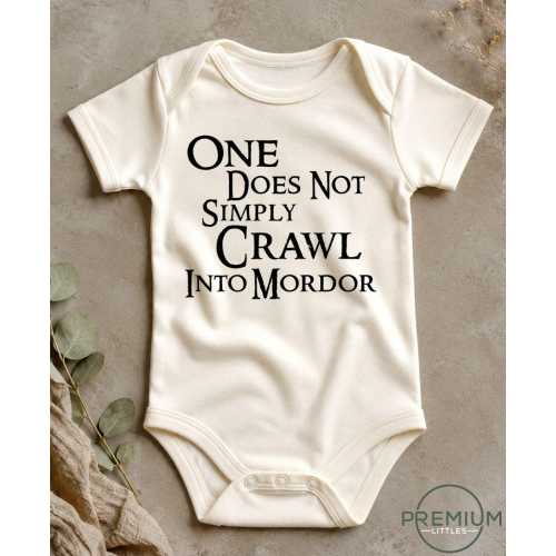 One Does Not Simply Crawl Onesie® - Halfling Bodysuit - Nerdy Baby Gift