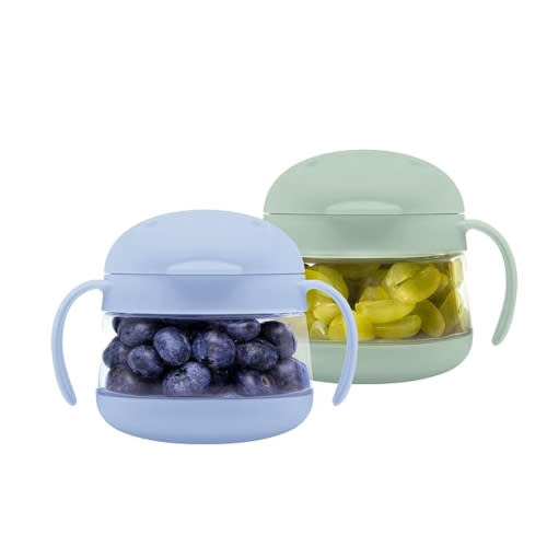 Ubbi Tweat No Spill Snack Container for Kids, BPA-Free, Toddler Snack Container, Sage & Blue