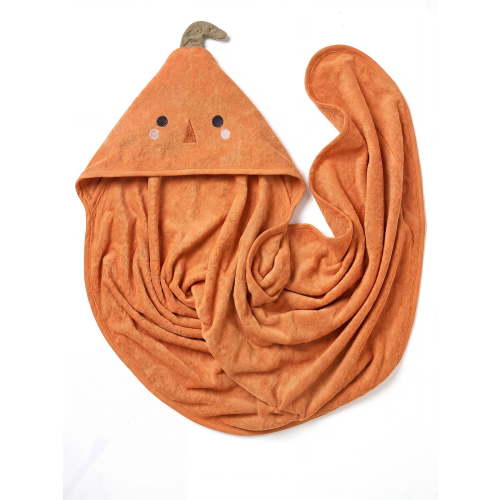 Modern Moments by Gerber Baby Neutral Halloween Hooded Towel, Sienna Pumpkin