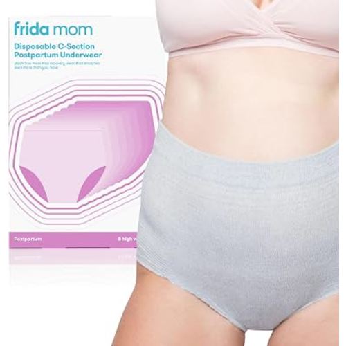 Frida Mom Postpartum Underwear for C-Section Recovery, Disposable High Waist with Stretch Support