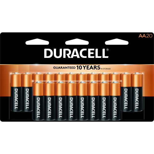 Duracell, Coppertop, AA Battery, Long Lasting, 1.5 V, 20 Pack, Non Rechargeable
