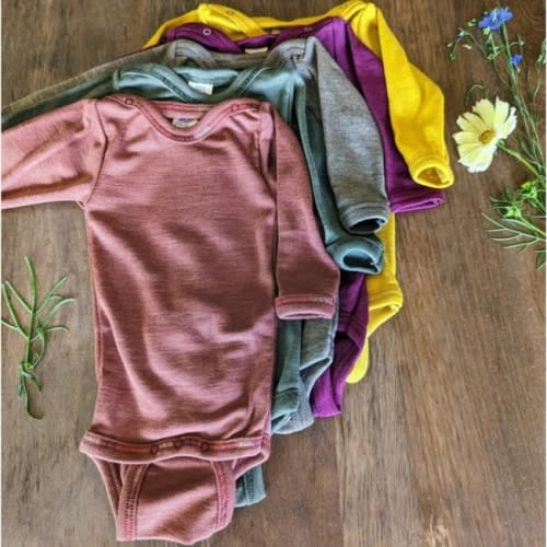 Engel - Organic Merino Wool Silk Onesies - Long Sleeves – Nature's Wild Child