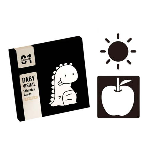 Sensory Toy High Contrast Baby Flashcards Sensory Cards Black and White Infant Cards