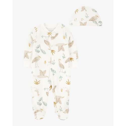 Baby 2-Piece 2-Way Zip Sleep & Play & Headwrap Set - Ivory - Carter's | Carter's