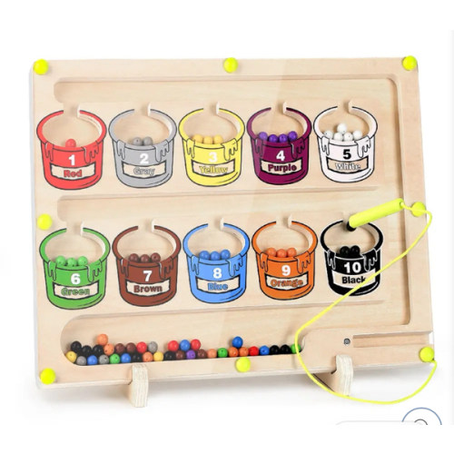 Magnetic Number and Color Maze for Toddlers