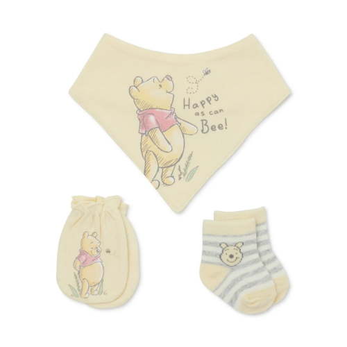 Winnie the Pooh Infant Bib, Socks and Mittens Set, 3-Piece