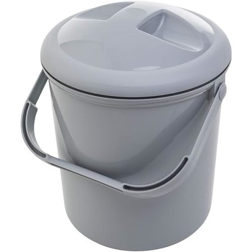 Rotho Babydesign Nappy Pail, 10l, 0+ Months, Bella Bambina, Stone-Grey, 20021 0286
