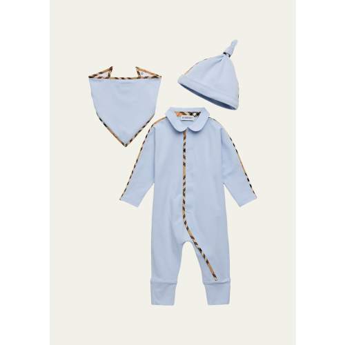 Boy's Stretch Cotton Three-Piece Gift Set, Size 1M-18M