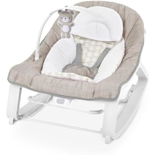 Ingenuity Keep Cozy 3-in-1 Grow with Me Vibrating Baby Bouncer Seat & Infant to Toddler Rocker, 0-30 Months Up to 40 lbs (Linden)