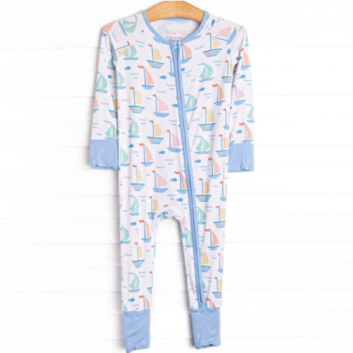 Dock Days Bamboo Zippy Pajama, Blue – Stitchy Fish