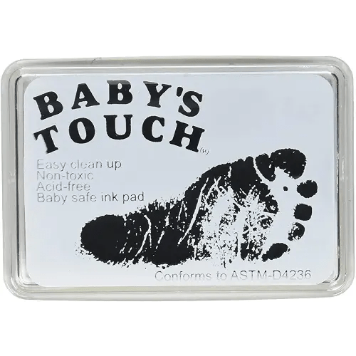 Baby's Touch Baby Safe Reusable Hand & Foot Print Ink Pads - Black