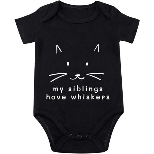 My Siblings Have Paws Bodysuit Baby Paws Romper Cat Whiskers Bodysuit Cute Baby Clothes Newborn Sibling Announcement Bodysuit