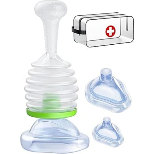 Anti Choking Device/Choking Rescue Device,Choking Device for Kids & Adults, Portable Suction Units Device,Home&Travel Kit,Choking Rescue Device for Kids & Adults with 3 Masks, Strong Suction Heimlich