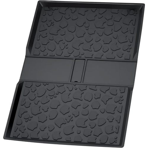 All Weather Mat for Jeep Wrangler Deluxe 4 Seater Stroller Wagon- Waterproof Silicone Floor Pad Accessory Protect from Mess, Dirt, and Water (Black)