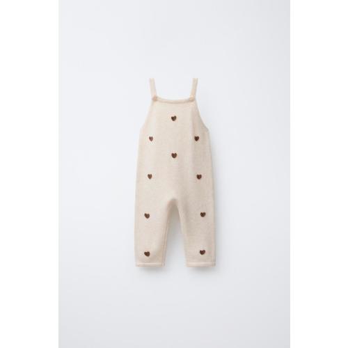 HEART KNIT OVERALLS - Mid-ecru | ZARA United States