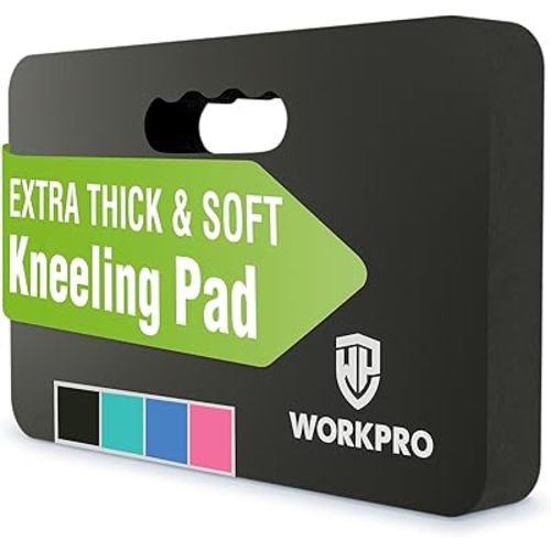 WORKPRO Extra Thick Kneeling Pad, Soft NBR Foam Cushioning for Knee, Large Foam Kneeler Mat for Gardening, Bathing Baby, Exercise, Workout Supplies, 17.5 x 11 x 1.5 in, Black