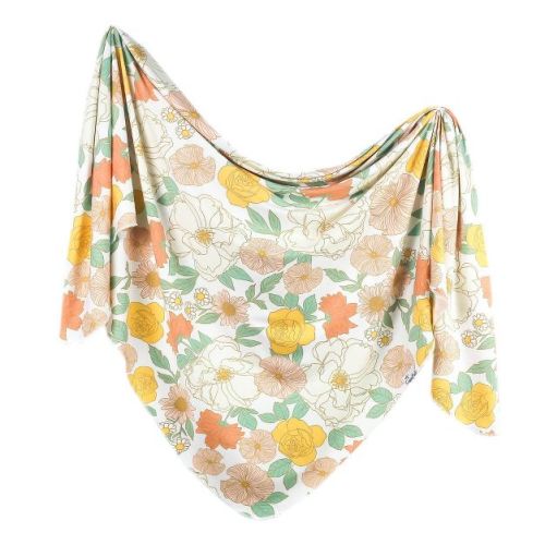 Copper Pearl Bloom Knit Swaddle Blanket