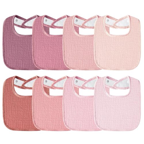Muslin Baby Bibs 6-Pack Baby Drool Bandana Bibs for Baby Girls Boys Infant Newborn Toddler Drooling and Teething