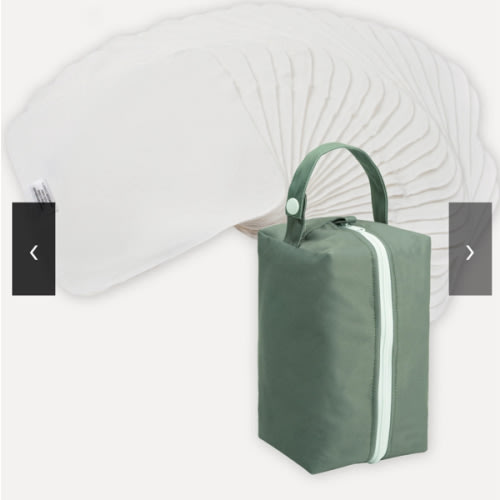 Reusable Cotton Wipes - 20 Pack With Sage Travel Pod