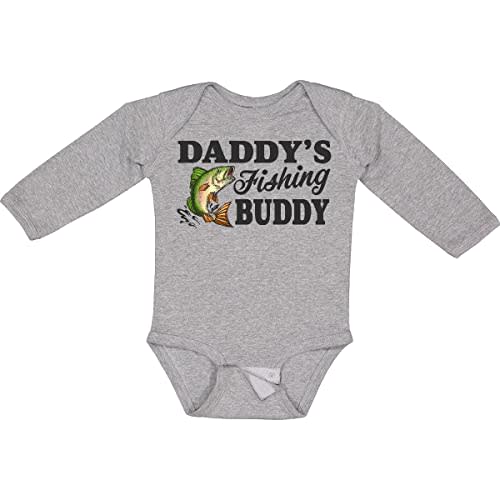 inktastic Daddy's Fishing Buddy Long Sleeve Creeper
