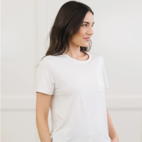 Women's Bamboo Stretch-Knit Lounge Tee | Cozy Earth
