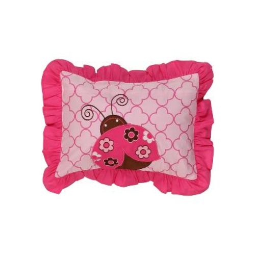 Bacati - Lady Bugs pink/chocolate Throw Pillow