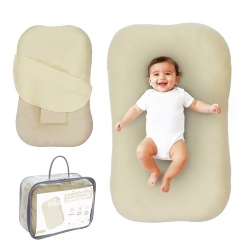 Aila + Aiden Baby Lounger | Organic Cotton - (Sage)