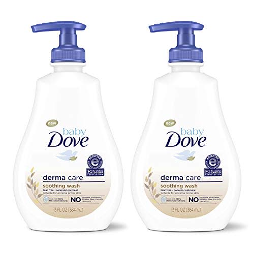 Dove Soothing Baby Body Wash To Soothe Delicate Baby Skin Derma Care No Artificial Perfume or Color, Paraben Free, Phthalate Free 13 oz 2 Count