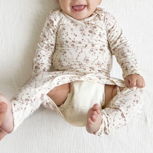 Posie Mauve Convertible Footie Pajamas | günamüna