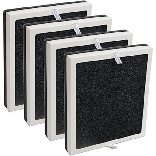 PUREBURG Replacement Filters Compatible With Pure Enrichment Purezone Kid Bear PureBaby Kids Bear Air Purifier PEAIRBER,4-Pack H13 HEPA Activated Carbon 4-Stage Filtration