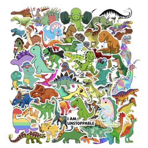 Amazon.com: 100PCS Dinosaur Stickers, Cute Waterproof Cartoon Stickers for Kids, Teaching Rewards, Dino Party Favourites, Stocking Stuffers for Kids Boys Girls Toddlers Teens : Toys & Games