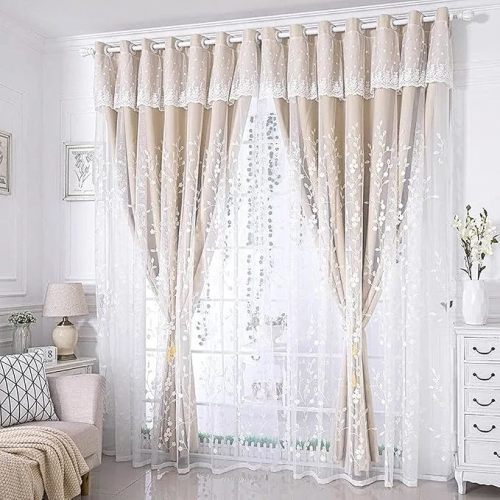 Curtains for Bedroom (Beige,54x84 Inch)