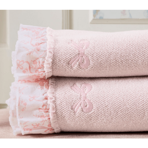 LoveShackFancy Ruffle Bow Bath Towel | Pottery Barn