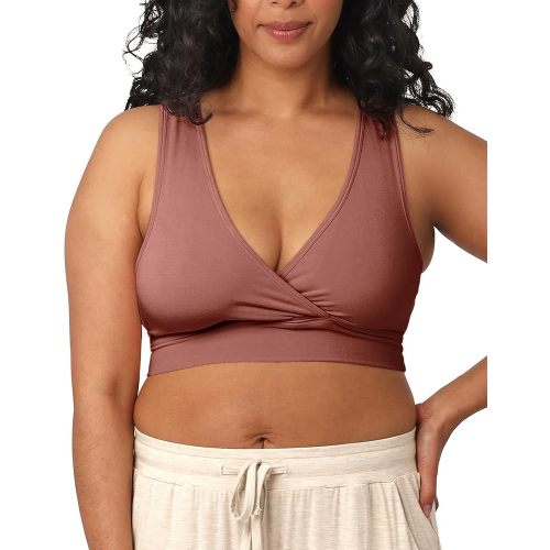 Kindred Bravely French Terry Nursing Bra for Breastfeeding and Sleep, Racerback Crossover, Soft and Stretchy Maternity Bra