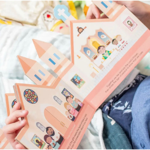 When We Go to Mass - shaped board book