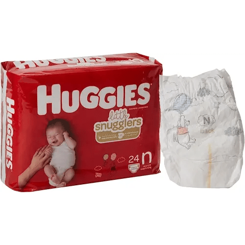 Kimberly Clark 52238 - Diaper Huggies Nwbrn, 24 Count, Unisex Incontinence Protector