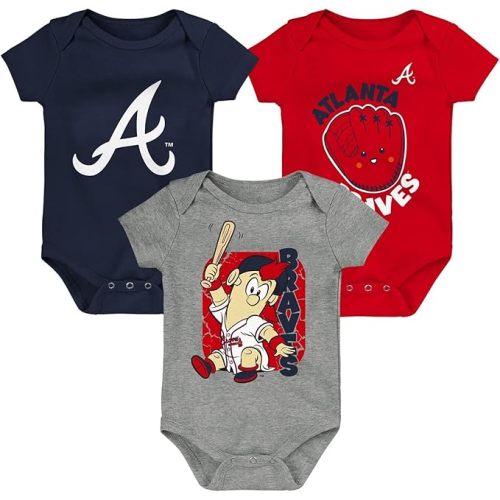 Outerstuff MLB Newborn & Infants 0-24 Months Change Up 3 Piece Onesie Creeper Romper Set