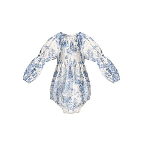 NOTHING FITS BUT Baby Yuki Dress, Long Sleeve Onesies Bodysuits, Jumpsuit One-Piece Cotton Linen Baby Dress Casual Outfit