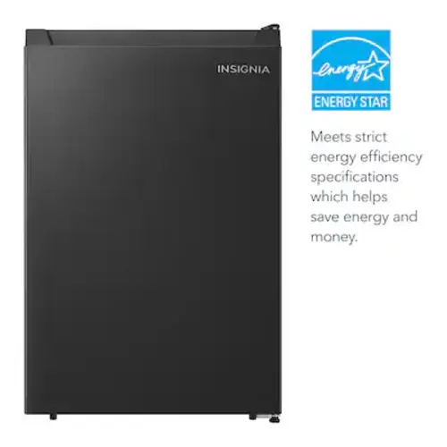 Insignia™ - 2.5 Cu. Ft. Mini Fridge with Reversible Door and ENERGY STAR Certification - Black