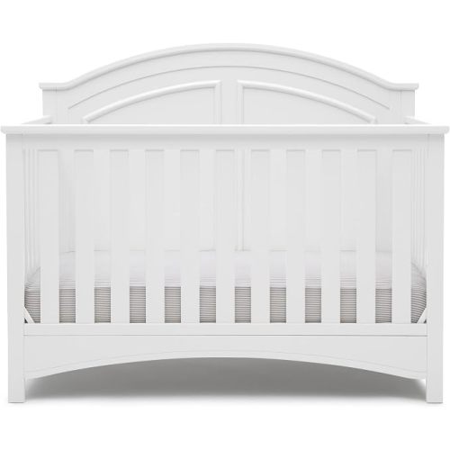 Delta Children Perry 6-in-1 Convertible Crib - Greenguard Gold Certified, Bianca White