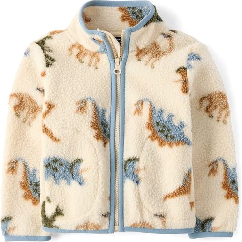 The Children's Place Baby Boys' And Toddler Long Sleeve Sherpa Fleece Full Zip Jacket