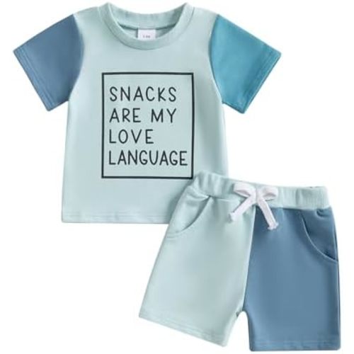 Toddler Baby Boy Summer Outfit Short Sleeve T Shirt Top Casual Shorts Set Infant Newborn Clothes 6 12 18 24 Month 2T