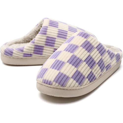 Guyarns House Slippers for Women & Men - Fuzzy, Casual Indoor/Outdoor Shoes with Memory Foam & Faux Fur Lining